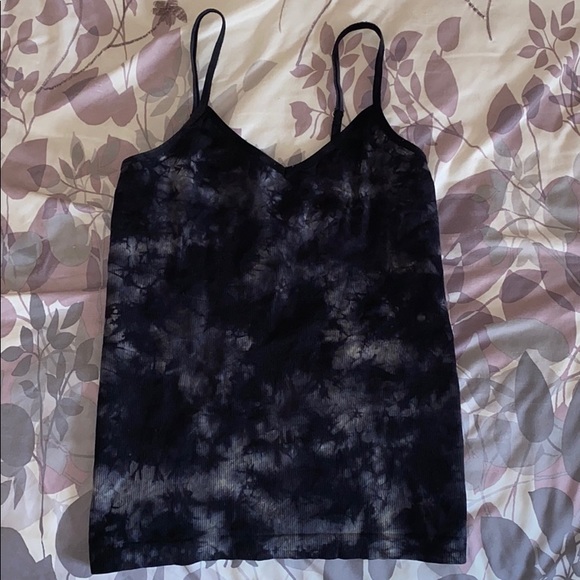 Black & Grey Tie die tank top - Picture 2 of 3
